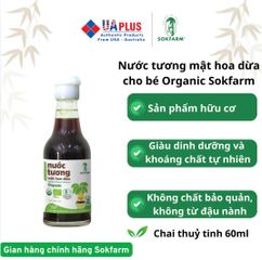 Nước tương mật hoa dừa organic Sokfarm cho bé 60ml