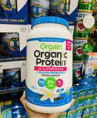 Bột Protein Hữu Cơ Orgain Vanilla 1.22kg - Tăng cường cơ bắp, Dinh dưỡng tự nhiên, Thích hợp cho người tập thể hình