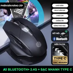 Chuột gaming không dây sạc pin BAK inphic F1S cho game chơi game