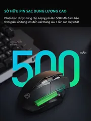 Chuột gaming không dây sạc pin BAK inphic F1S cho game chơi game