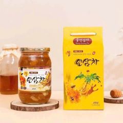 Trà Nhân Sâm Mật Ong 580g - Giải Khát Bổ Dưỡng, Tăng Cường Sức Đề Kháng, Thức Uống Lành Mạnh từ Nhân Sâm Red Ginseng