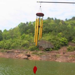 Chuông gió phong thủy treo cửa 6 thanh màu vàng, màu bạc trang trí nhà cửa, ban công, sân vườn