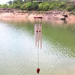 Chuông gió phong thủy treo cửa 6 thanh màu vàng, màu bạc trang trí nhà cửa, ban công, sân vườn