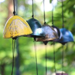 Chuông Gió, Chuông Gió Kim Loại Hợp Kim Gang Vintage, Bền Đẹp Phong Cách Nhật Bản Trang Trí Sân Vườn