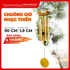 Chuông gió phong thủy nhạc thiền 6 thanh cao cấp 90 cm, chuông gió chữa lành, trị liệu 432Hz