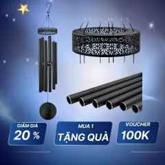 Chuông gió phong thuỷ nhạc thiền âm trầm cao cấp 1m3, chuông gió treo ban công trị liệu 432Hz