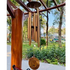 Chuông gió phong thuỷ nhạc thiền 8 thanh cao cấp dài 1m treo chùa, ban công, sân vườn 432Hz