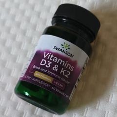 VEGAN - Vitamin D3&K2 hãng Swanson 60 viên - Hỗ trợ xương khớp chắc khỏe