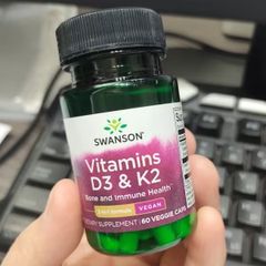VEGAN - Vitamin D3&K2 hãng Swanson 60 viên - Hỗ trợ xương khớp chắc khỏe