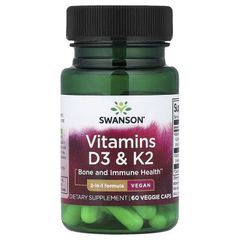 VEGAN - Vitamin D3&K2 hãng Swanson 60 viên - Hỗ trợ xương khớp chắc khỏe