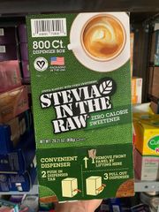 Đường ăn kiêng  chiết xuất từ lá cỏ ngọt Stevia In The Raw Zero Calorie Sweetener Hàng Mỹ
