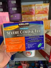 Viên uống Kirkland Signature Cool Blast Severe Cold & Flu 168 viên (112 Caplets Day + 56 Caplets Night) 623497