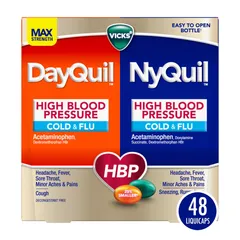 VICKS DayQuil & NyQuil  cảm lạnh và cúm dạng viên nang lỏng 48 viên