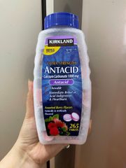 Viên nhai chống trào ngược, kháng axit Kirkland Signature Ultra Strength Antacid, hộp 265 viên - Hàng Mỹ
