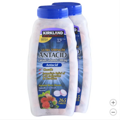 Viên nhai chống trào ngược, kháng axit Kirkland Signature Ultra Strength Antacid, hộp 265 viên - Hàng Mỹ