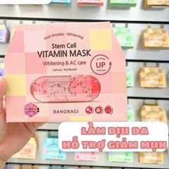 Set 10 mặt nạ Banobagi dưỡng sáng & chăm da mụn (hồng) – giảm mụn, dịu da