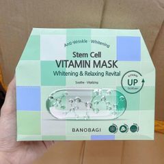 Set 10 Mặt Nạ Banobagi Thư Giãn & Làm Dịu Da Xanh Lá - Giảm Kích Ứng, Dưỡng Ẩm Chất Lượng 