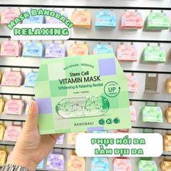 Set 10 Mặt Nạ Banobagi Thư Giãn & Làm Dịu Da Xanh Lá - Giảm Kích Ứng, Dưỡng Ẩm Chất Lượng 