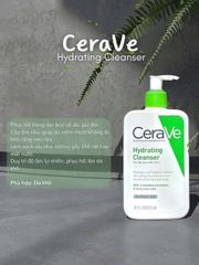 Sữa Rửa Mặt CeraVe Hydrating Cleanser 473ml - Cấp Ẩm Dịu Nhẹ, Dành Cho Da Khô & Nhạy Cảm, Dưỡng Da Tối Ưu