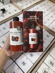 Sữa Rửa Mặt Super Vegitoks Cleanser 300ml Đỏ - Thải Độc Da, Làm Sạch Sâu, Dành Cho Làn Da Khỏe Mạnh