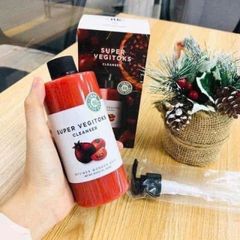 Sữa Rửa Mặt Super Vegitoks Cleanser 300ml Đỏ - Thải Độc Da, Làm Sạch Sâu, Dành Cho Làn Da Khỏe Mạnh
