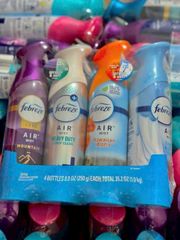 Xịt Phòng Febreze 250g (Lốc 4 Chai) - Khử Mùi Nhanh, Làm Thơm Phòng Hiệu Quả, Chăm Sóc Nhà Cửa Tối Ưu