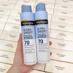 Xịt Chống Nắng Neutrogena Ultra Sheer SPF 70 - Kháng Nước và Chống Oxy Hóa, 141g, Bảo Vệ Da Tối Đa