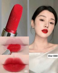 Son Dior 888 Rouge Velvet - Son Môi Đậm Sắc, Chất Son Mịn Màng, Lướt Nhẹ, Thích Hợp Cho Mọi Dịp