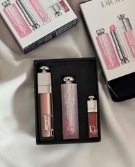 Set Son Dior Addict Natural Glow Lip Essentials (3 cây) – dưỡng mềm, lên màu nhẹ