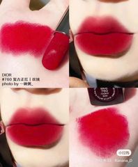 Son Dior 760 Rouge Dior Velvet - Bền Màu, Mỏng Nhẹ, Makeup Sang Trọng, Quà Tặng Thời Trang