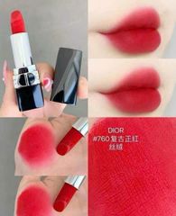 Son Dior 760 Rouge Dior Velvet - Bền Màu, Mỏng Nhẹ, Makeup Sang Trọng, Quà Tặng Thời Trang