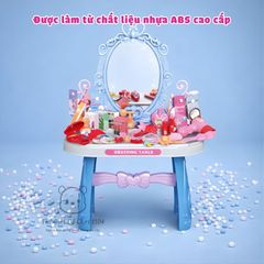 Bàn trang điểm cho bé gái 46 chi tiết, đồ chơi trang điểm có gương, thế giới đồ chơi 1104