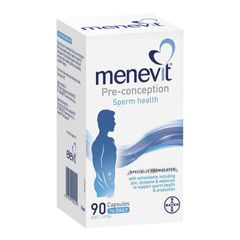 Menevit Viên Uống Hỗ Trợ Sinh Sản Nam Giới Tăng Khả Năng Thụ Thai - Vitamin C, E, Kẽm 90 Viên 624893