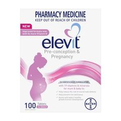 Elevit Bầu - Vitamin Tổng Hợp Cho Bà Bầu 30/100 Viên, Hỗ Trợ Sức Khỏe Mang Thai Và Nuôi Con Sữa Mẹ