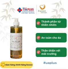 Sữa Tắm Dừa Escoco 500ml - Dưỡng Ẩm Da Thiên Nhiên, Hương Thơm Dịu Nhẹ, Từ Dầu Dừa và Các Loại Dầu Thiên Nhiên