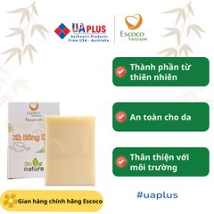 Xà bông Dừa Nguyên Chất Escoco 100g - Sạch Da, Dưỡng Ẩm, An Toàn Cho Da Nhạy Cảm, Không Chất Bảo Quản