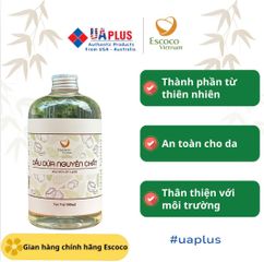 Dầu Dừa ép Lạnh Escoco 500ml - Dưỡng Da, Chăm Sóc Tóc, Làm Sạch Makeup - Tự Nhiên, An Toàn, Xuất Xứ Việt Nam