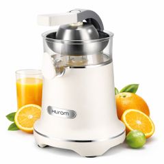 Máy vắt cam tự động Hurom CJ-B03FWH nội địa Hàn, máy ép cam điện cao cấp công suất 170W màu kem