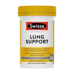 Viên Uống Bổ Phổi Swisse Ultiboost Lung Support 90 Viên - Hỗ Trợ Sức Khỏe Phổi Từ Australia