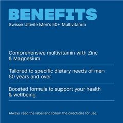 Vitamin Tổng Hợp Nam Swisse Trên 50 Tuổi - Multivitamin 60 Viên Úc Giúp Tăng Cường Sức Khỏe Và Hệ Miễn Dịch 625120
