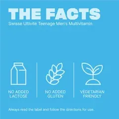 Vitamin Tổng Hợp Cho Nam Giới Swisse Teenage Ultivite - 60 Viên Hỗ Trợ Năng Lượng và Dinh Dưỡng Hàng Ngày 625128