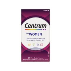 Vitamin Tổng Hợp Centrum cho Phụ Nữ 90 Viên - Hỗ Trợ Sức Khỏe, Làm Đẹp Tóc, Da, Móng - Vitamin Úc Chính Hãng 625130