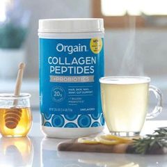 Bột collagen thuỷ phân không hương vị Orgain Collagen Peptides + Probiotics 726g của Mỹ