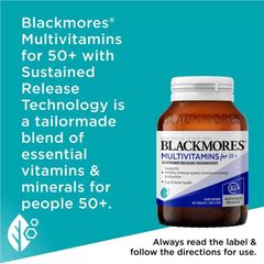 Viên Uống Bổ Sung Vitamin Tổng Hợp Blackmores Dành Cho Người Trên 50 Tuổi - Hỗ Trợ Sức Khỏe Toàn Diện, 60 Viên Úc 625439