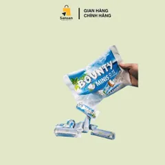 Kẹo Dừa Socola Bounty Miniatures - Hương Vị Thơm Ngon, Nguyên Liệu Mỹ, Trọng Lượng 227 Gram