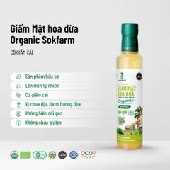 Giấm mật hoa dừa organic Sokfarm 265ml