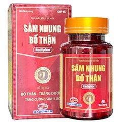 SÂM NHUNG BỔ THẬN -HỘP 60 viên