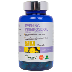 Tinh Dầu Hoa Anh Thảo Careline 1000mg - Hỗ Trợ Làm Đẹp Da & Cân Bằng Nội Tiết Tố (60 Viên) - Nhập Khẩu Chính Ngạch Úc