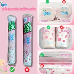 [Tặng mặt nạ] Combo 10 bông tẩy trang Ipek cotton mềm mịn xơ bông tự nhiên 150 miếng/gói (hoặc 130 miếng)