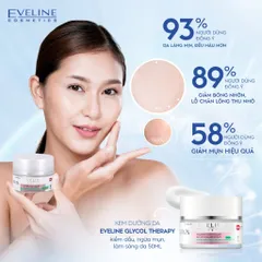 Kem dưỡng da ngừa mụn, giảm thâm mụn Eveline Glycol Therapy 50ml kiềm dầu tốt làm sáng da hiệu quả